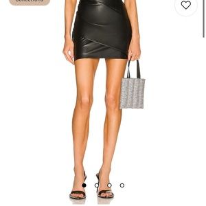RtA Cheyenne eco leather skirt